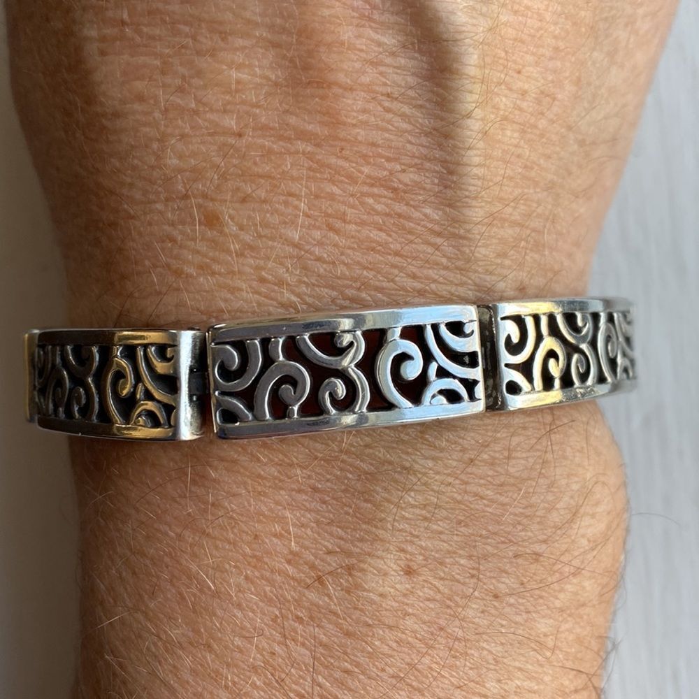 Brighton Deco Lace silver link bracelet